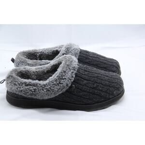 Bobs From Skechers Slippers Womens 11 Ice Angel Mules Gray Knit Faux Fur 31204